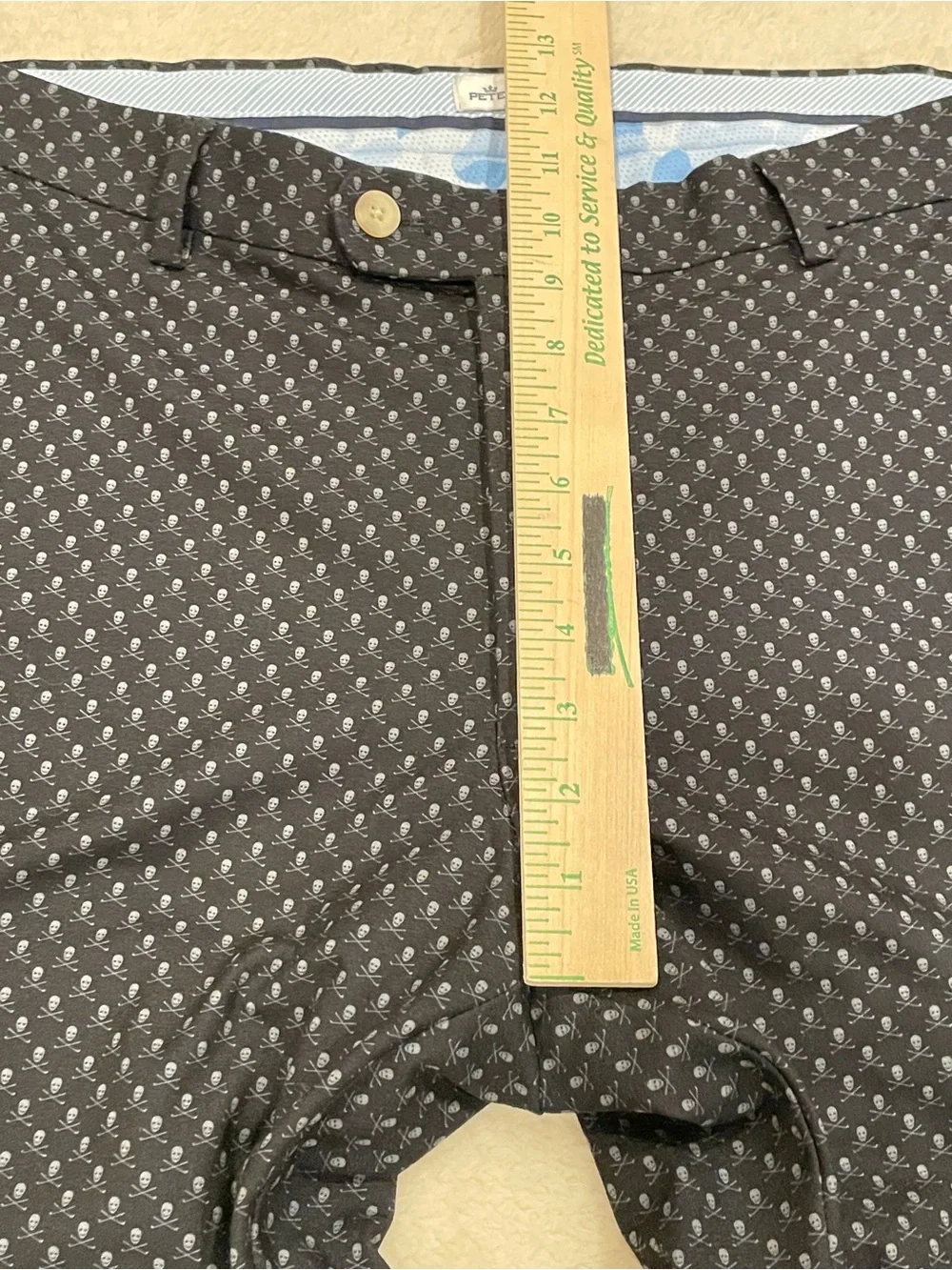 Peter Millar Golf Pants 34x34 Mens Crown Sport Carrboro Performance Skull Print